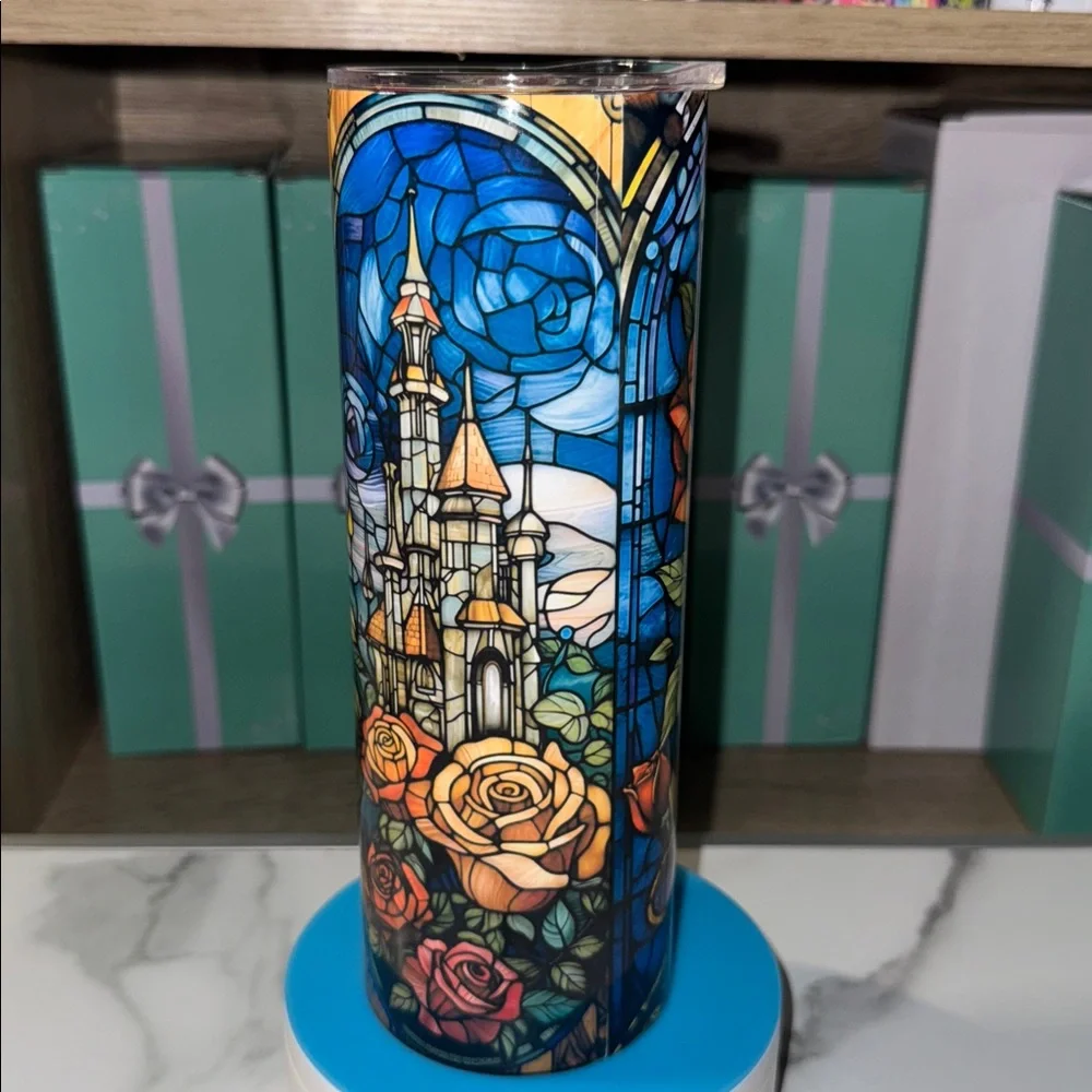 20oz Beauty and the Beast Tumbler - Picture 3 of 4